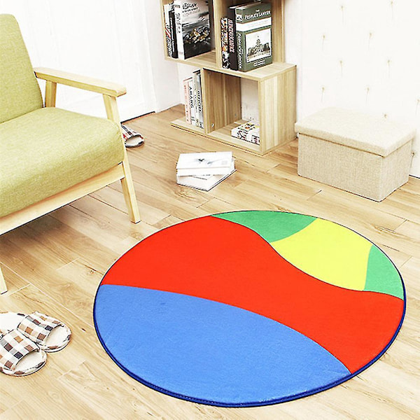 Fotball og basketball mønster rund stolmatte teppe teppe hjem dekor 100cm