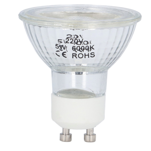 GU10-pære 5W LED COB-lampe Lysstyrke Justerbar Spotlampe til Kontor i Soveværelse 220VPure Hvidt Lys 6000K