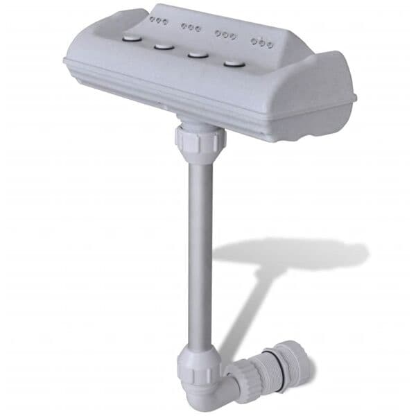 vidaXL Pooltilbehør Vandfald LED-belysning Vit white