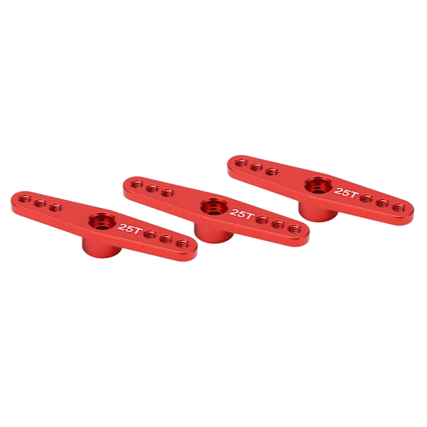 3st 25T aluminiumlegering RC servoarmshorn Lång typ för 1/10 fjärrkontroll biluppgradering delröd