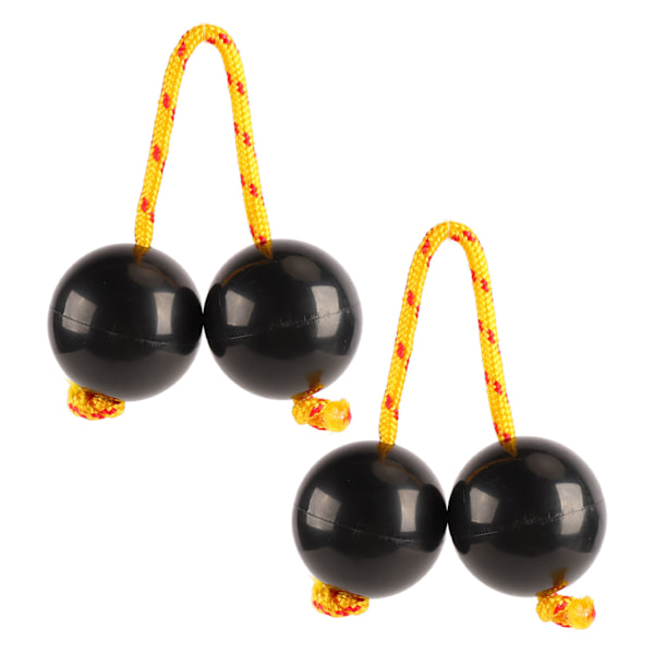 2 stk. Afrikanske rytmiske bolde Justerbar Sort Behagelig Afrikansk Shaker Rattle Ball til underholdning