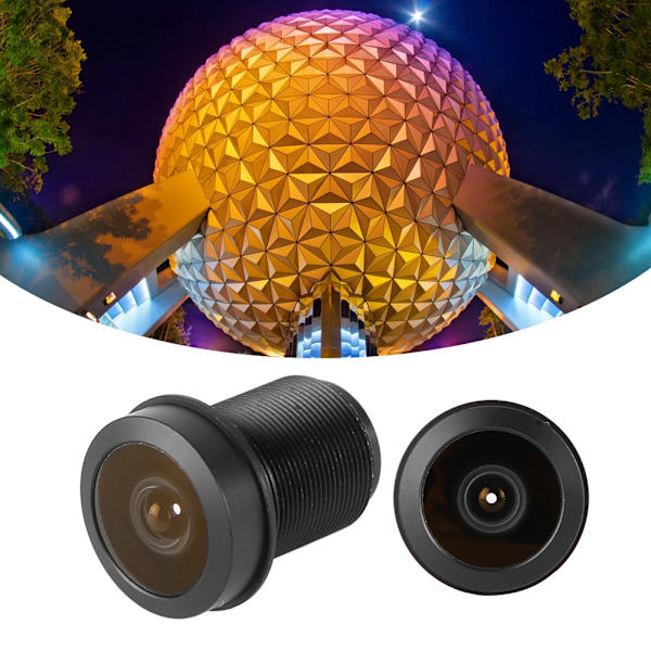 1,44 mm 1/2,5 vidvinkel 5 MP HD 180° Fisheye-objektiv for CCTV-overvåkingskamera