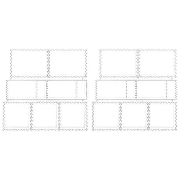 2 stk. metal skæreforme stencil stempel ramme DIY Scrapbooking prægning papir kort skabelon