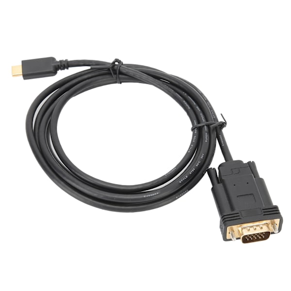 A0105 USB 3.1 TypeC - VGA Urosadapterikaapeli 1,8 m Johto Tietokonetarvike Musta