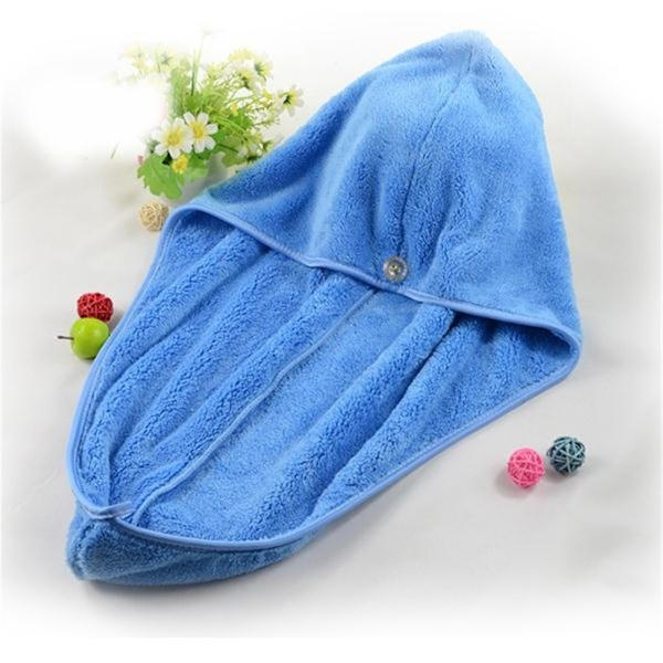 Snabbt Hårtorrt Mikrofiberhandduk Hår Magisk Torkning Turban Wrap Hat Spa Hem Badning Hårtorrt