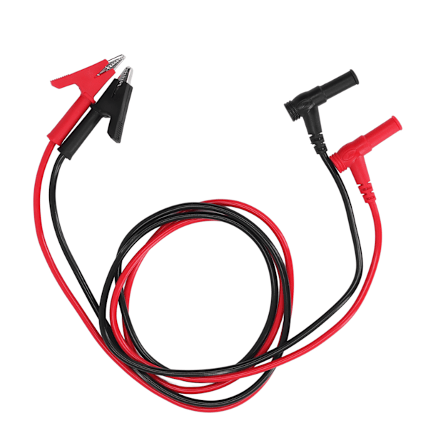 2 stk Bananstik til Krokodilleklemme Kabel Robust PVC Messing Multimeter Testsnor Kit 1000V 15A