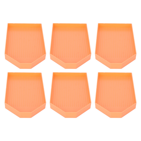 6 stk perlesorteringsbrett Nail Art Strassmaling Strassplatebrett Tilbehør 4,9 X 3,1 tommer