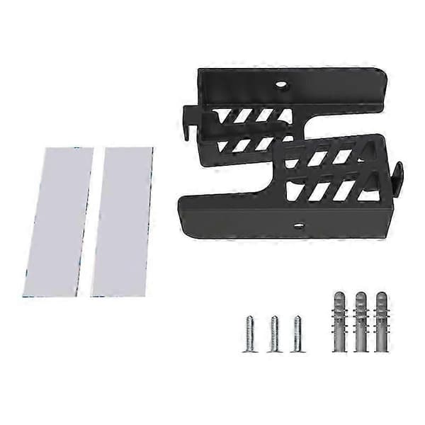Seinään kiinnitettävä tabletti/puhelinteline, kaksoispaikka, säädettävä kulma Black