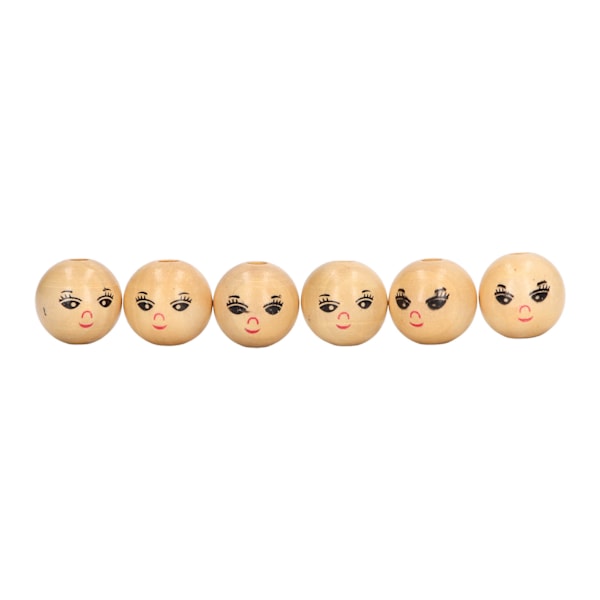 30 stk. Smilende treperler, trefarget DIY runde smilende treperler, gave til barn, perletilbehør