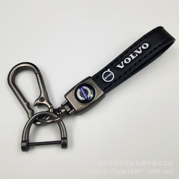 Bilnøglering, bilemblem, metalnøglering Volvo Volvo Gun colored hardware