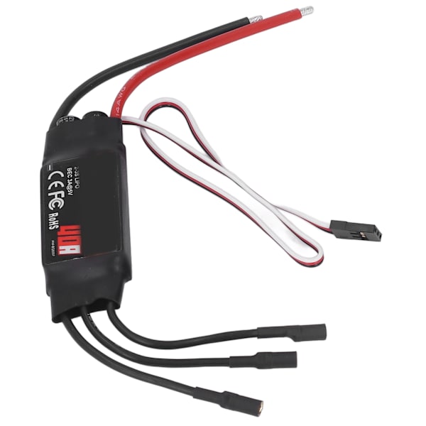 40A Harjaton ESC Elektroninen Nopeussäädin 5V 3A BEC RC Helikopterille Quadcopterille Hitsattu 3.5 Banaani Pää