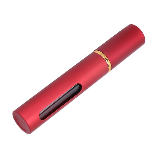 Mini påfyllbar parfymflaska Alumite Synlig Bärbar Läcksäker Tom Roll On-flaska 10ml Röd