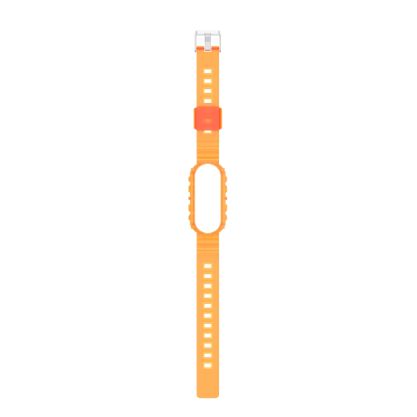 Smart Watch Udskiftningsremme PU Blød Gummi Smart Watch Armbånd til Xiaomi Band 7 Transparent Orange