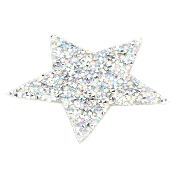 10 st Rhinestone Star Applikation Stryk på kläder Patch för Klänning Skor Väska Hatt (AB Färg)