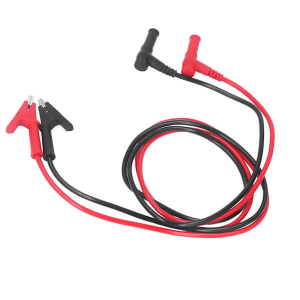 2 stk Bananstik til Krokodilleklemme Kabel Robust PVC Messing Multimeter Testsnor Kit 1000V 15A