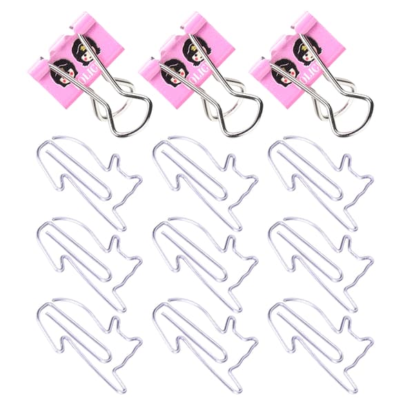 15 st Binder Clips + 45 st Gem Set Kontorsmaterial Skolmaterial Fixeringsverktyg