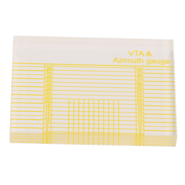Azimuth Linjal Klartryckt Transparent Akryl Skivspelare Tonarm VTA Cartridge Azimuth Linjal