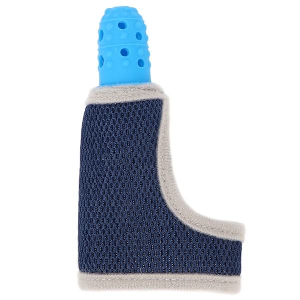 Baby Finger Guard Silikonbitring Andas handledsband Finger sugande Stoppskydd för småbarn Blå
