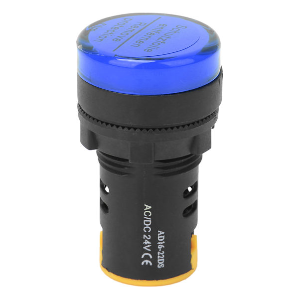 10st BERM LED-strömindikatorlampa Halvledare Energisparlampa φ22mm 24V AD16-22d S(Blå)