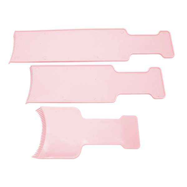 3 st Highlighting Board Frisör Frisörsalong Hårfärgning Sektionering Paddle Set Frisörverktyg för färgning rosa