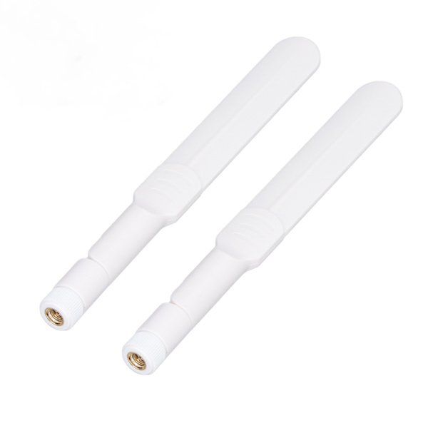 2st rundstrålande antenn 2.4GHz/5.8GHz 2 Frequency WiFi Router SMA Hane Vikbar limstift Vit