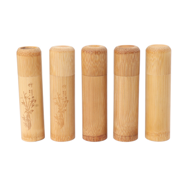 5 stk. 12 cm Lange Rejse Bambus Teboks Teopbevaring Beholder Glas til Kaffe Bønner Nødder 2 stk. Bambus Type 3 stk. Blankt Type