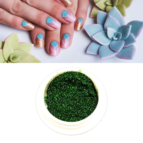 Spegeleffekt Nagelpulver Galvanisering Metallisk Spegelpigmentpulver för Nail Art Dekoration MJ 10
