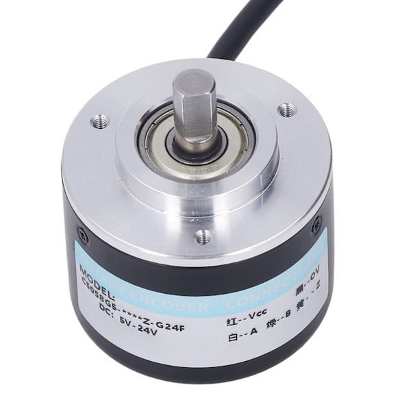 PNP inkrementell kodare IP50 50 mm ytterdiameter 2-fas inkrementell kodare för intelligent styrning DC5‑24V 1200P/R