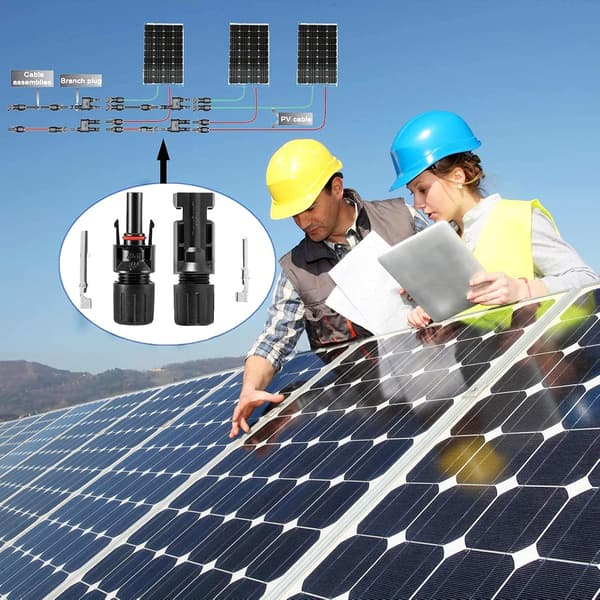 IP67 Vanntette hann/hunn solcellekabelkontakter for solcelleanlegg (5 par)