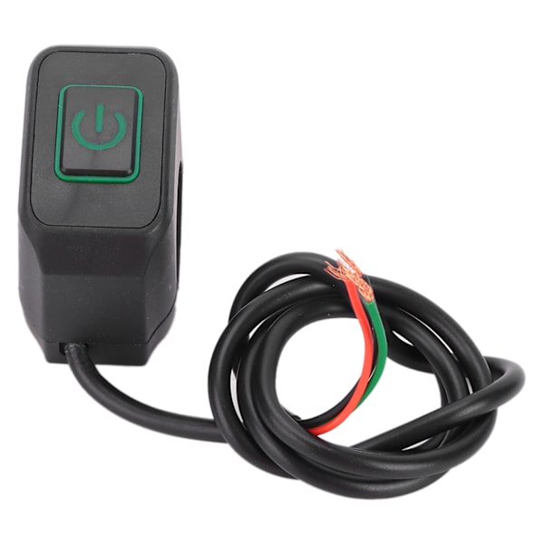22mm Motorcykelstyre Switch Control Button Vattentät Universal för Strålkastargrön