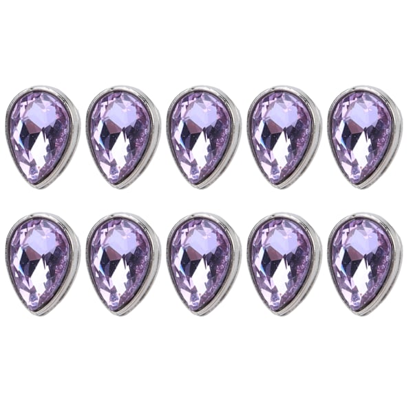 10 st Rhinestones Patchable Snygg ljuskantad Claw Rhinestone för DIY handgjord dekoration Ljuslila