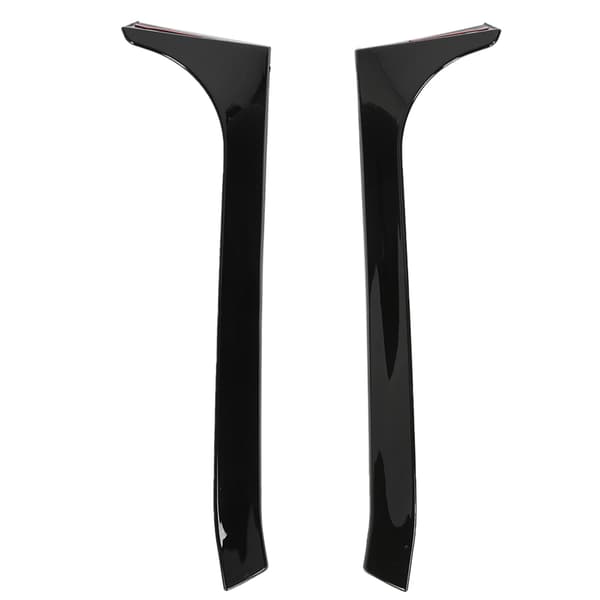 2st Bakruta sidospoiler Canard Wing Cover Trims Glanssvart Bilmodifieringstillbehör
