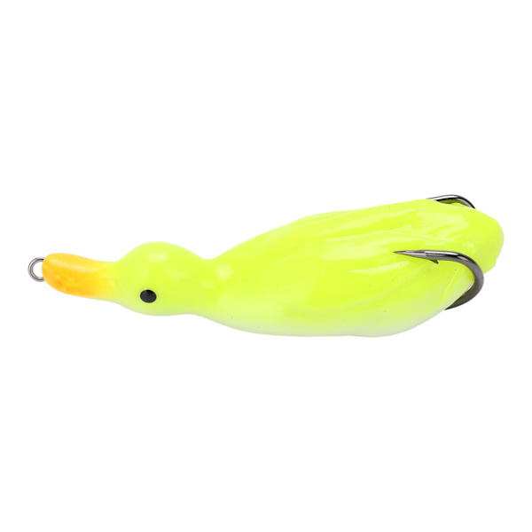 Naturtro 3D Ender Myk Silikon Fiske Lokke Andeformet Silikonfiskesluk Wobbler Gul