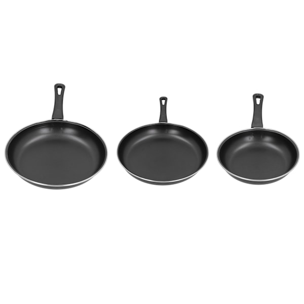 3 stk. Stegepande Sæt Husholdning Mini NonStick Pan Køkkenudstyr til Induktionsplade Gasspis