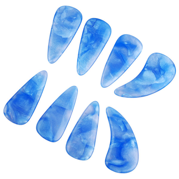 8st Guzheng Finger Picks Silikon Polymer Delikat Smidigt Utseende Elastisk Professionell Guzheng Nagelskydd Bergsfärg