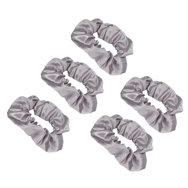 5 stk Lysende Scrunchies Lysende Grå Satin Elastisk Glow in The Dark Hår Scrunchy til Kvinder