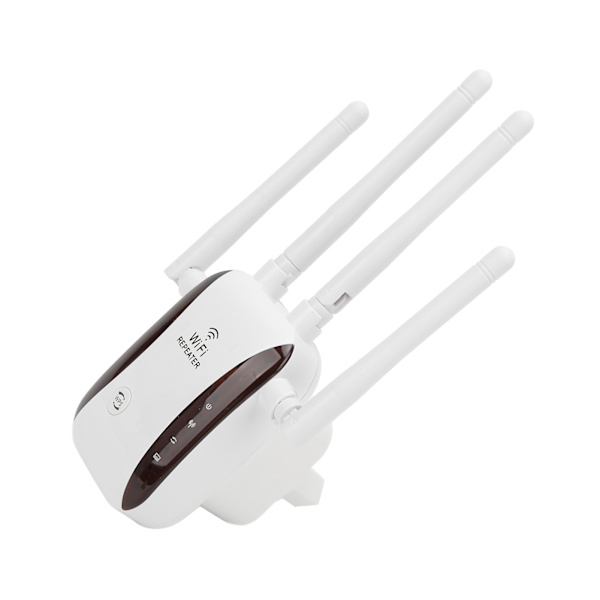 WiFi Range Extender 300 Mbps 4 Antenner Trådlös Signal Repeater Förstärkare för Home Office Hotel 100‑240VEU Plugg