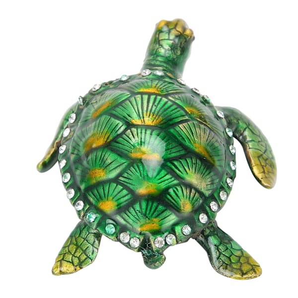 Turtle Trinket Staty zinklegering Små smycken Förvaringslåda Container Collection Hemprydnad