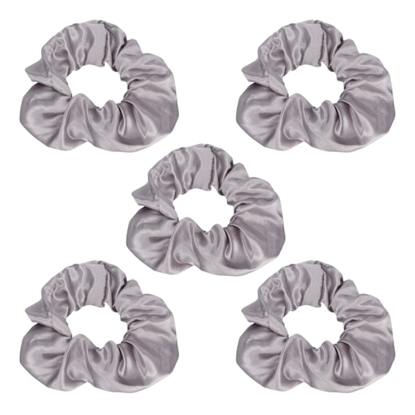 5 stk Lysende Scrunchies Lysende Grå Satin Elastisk Glow in The Dark Hår Scrunchy til Kvinder