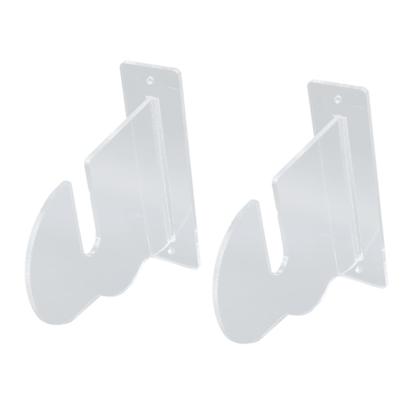 2 stk Skateboard Veggmontert Displaystativ Akryl Skateboard Veggfeste Horisontal Displaystativ for Longboard Snowboard Transparent