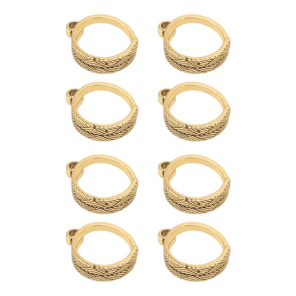 8 stk. Strikke Hækle Løkke Ring Åbent Design Legering Justerbar Garn Guld Guide Fingerholder til DIY