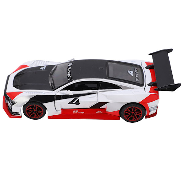 1/32 Urheiluautomalli Seosvalettu Vetoauto Leikkiauto Äänellä ja Valolla Taaperoille Lapsille Valkoinen