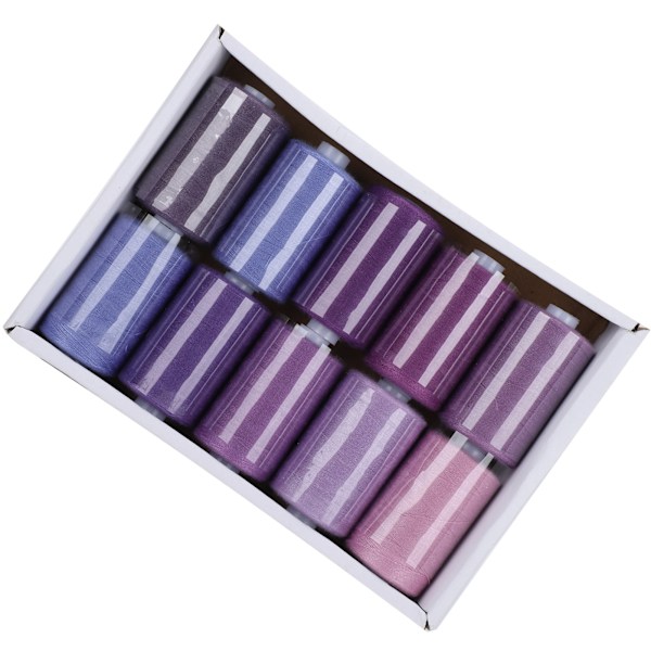 10 rullan ompelulankasetti kotitalous Pagoda-langat DIY-tarvikkeet 300 jaardia 402 Violetti