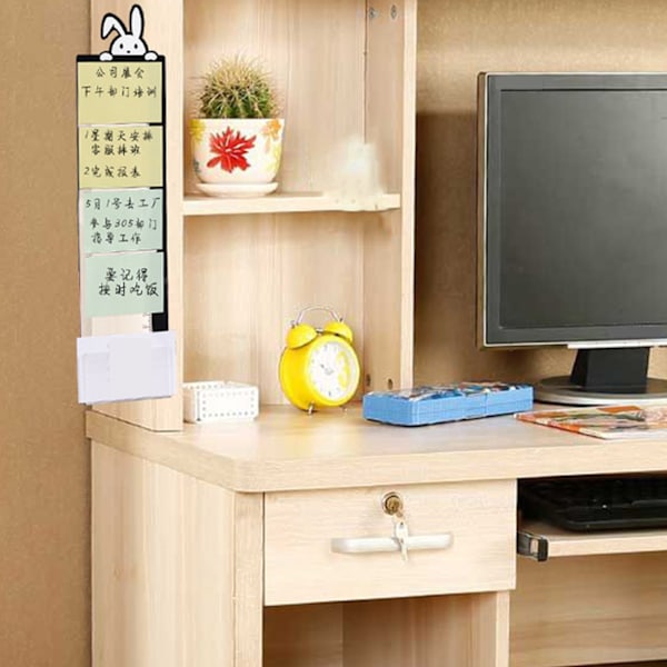 Dataskjerm-tavle Monitor Clamp Klistremerke Panel Noter Memo Tips Sticky Note Venstre Kanin