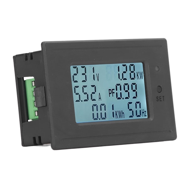 LCD digital display Spänning Ström Effektmätare Elmonitor Voltmeter Amperemeter DC6‑200V