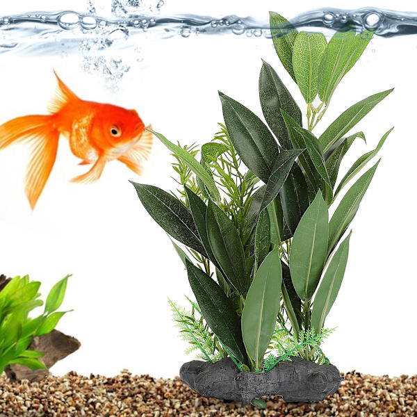 Akvariumsimulering Vandplanter Kunstige Blade Reptilkasse Plantepynt til Akvarium LandskabsdekorationQL2112