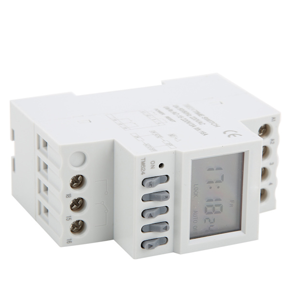TM624 Digital Timer Afbryder Timer 40-gruppe Tidsstyret Ringer Din Skinne Montering 220V