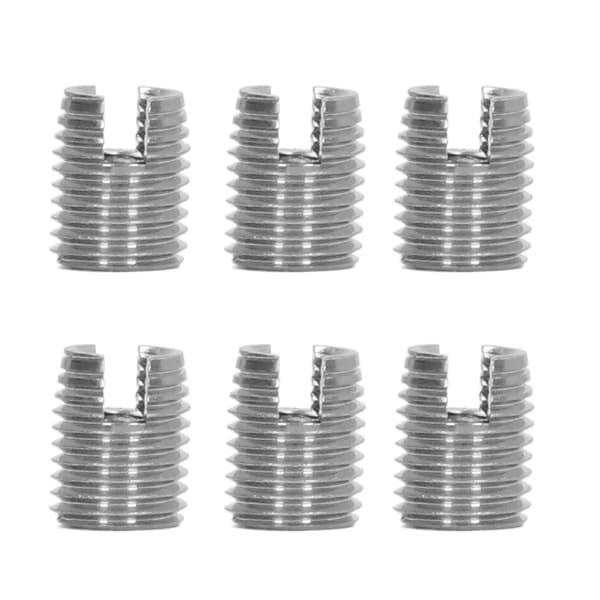 20 kpl itsekierteittävä kierre-insertti M4x0,7 ulkokierre M6,5x0,75 sisäkierre 8 mm pituus