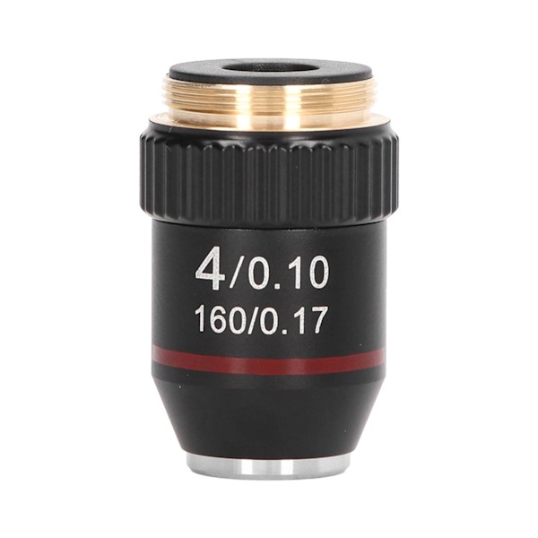 Achromatic Microscope Objective 4X High Magnification Lins 20,2 mm Interface Thread Standard RMS