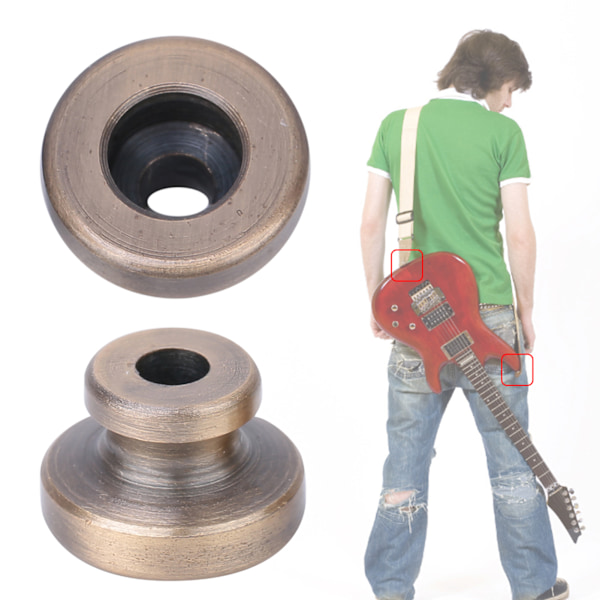2 stk reimknapper Elektrisk gitar Metallstift Tilbehør med skruer Skiver